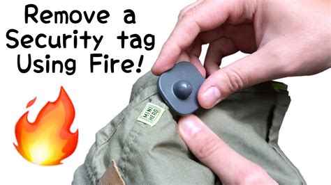 removal of mini rf security tags on clothes|removing security tags from clothing.